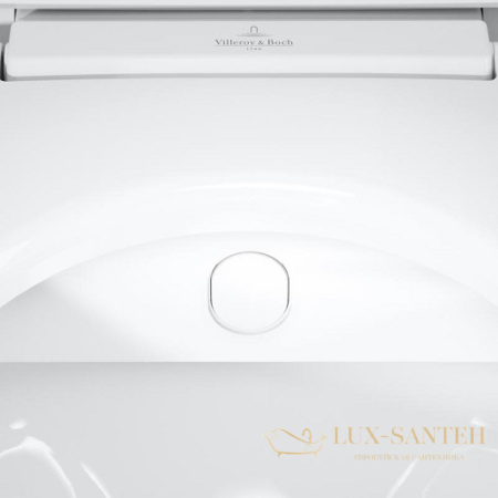 унитаз подвесной с крышкой биде villeroy&boch viclean v0e100r7, 385х595х360h, ceramicplus, pure black