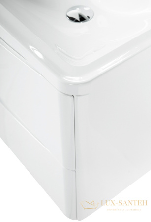 тумба под раковину belbagno acqua acqua-700-2c-so-bl 70 см подвесная, bianco lucido