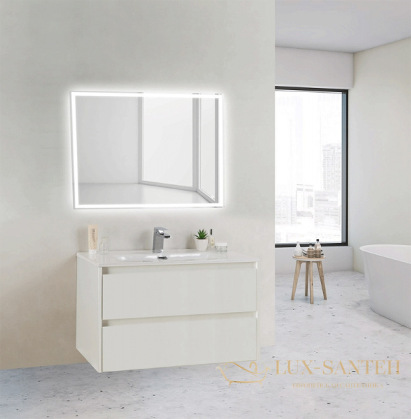 тумба под раковину belbagno kraft 39 kraft 39-800/390-2c-so-bo подвесная, bianco opaco