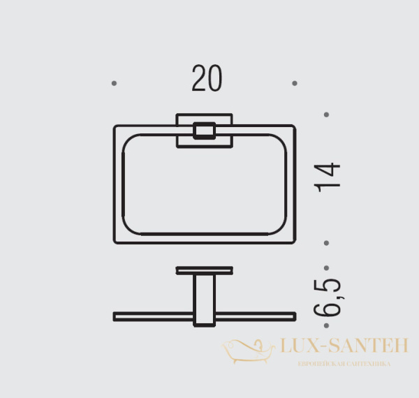 полотенцедержатель кольцо colombo design look b1631.gl, графит полированный