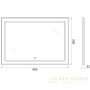 зеркало belbagno kraft spc-kraft-985-685-tch-warm 98.5 см с подсветкой, с подогревом, с сенсорным выключателем, сатин