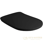 Сиденье для унитаза KERASAN Nolita, 539131, SLIM быстросъемное, черный матовый/хром, микролифт
