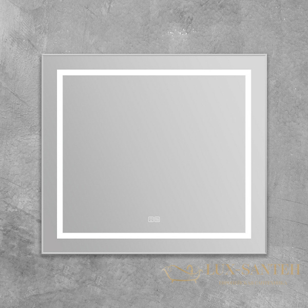 зеркало belbagno kraft spc-kraft-885-785-tch-warm 88.5 см с подсветкой, с подогревом, с сенсорным выключателем, сатин