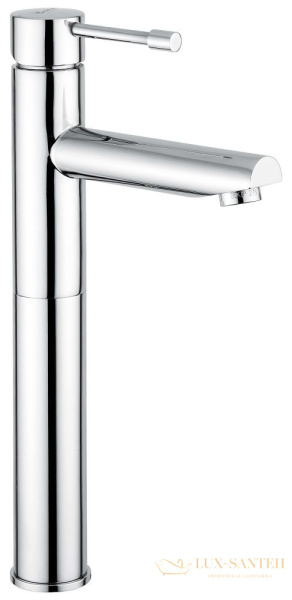 высокий однорычажный смеситель emmevi eden 71006/cr для раковины с донным клапаном click-clack, хром