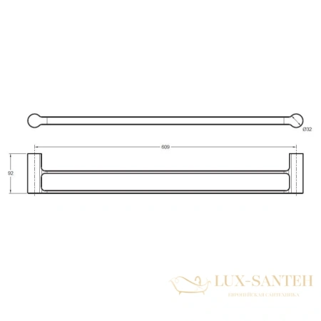 полотенцедержатель jacob delafon singulier 15206d-cp 64,1 см, хром