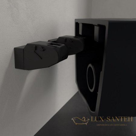 унитаз подвесной villeroy&boch antao 4674t0r7 pure black ceramicplus, безободковый, торнадо, черный матовый