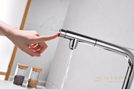 смеситель для кухни под фильтр с выдвижным изливом paulmark urban ur213104-cr, хром