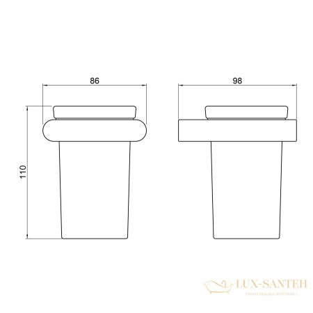 стакан для зубных щеток timo luiro 18433/17, золото матовое