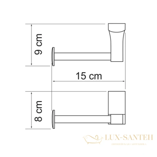 бумагодержатель wasserkraft leine k-5096, хром