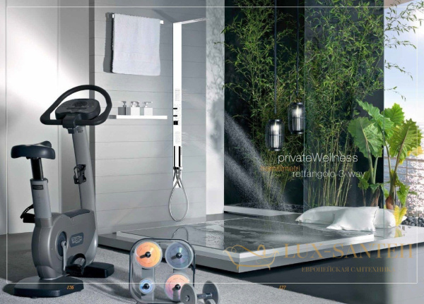 душевая система gessi tremillimetri rettangolo 39808.238, mirror steel