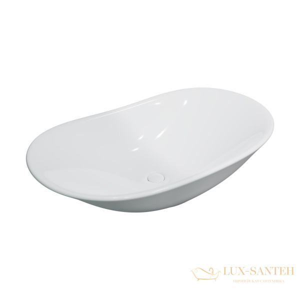 раковина накладная charus volterra 700-059w, 630*360*150 мм, белый глянцевый