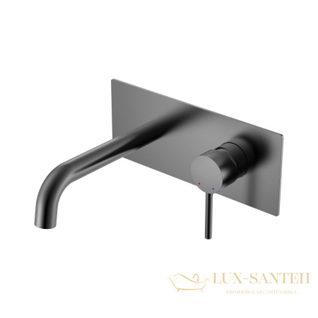 смеситель для раковины встраиваемый berges ventas r, 076015, оружейная сталь