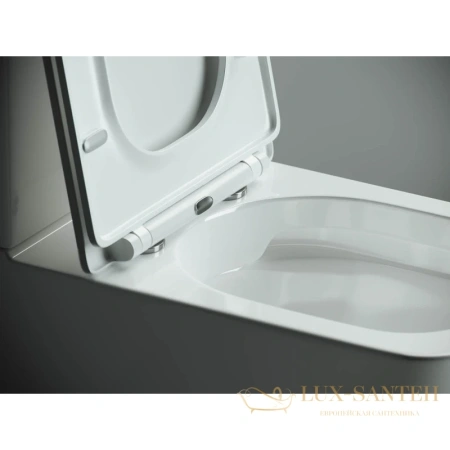 чаша напольного безободкового унитаза ceramica nova cubic cn1803-b с сиденьем микролифт, белый