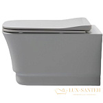 Подвесной безободковый унитаз White Ceramic Idea W10003PL с крепежом 51x35x28 см, сливовый матовый