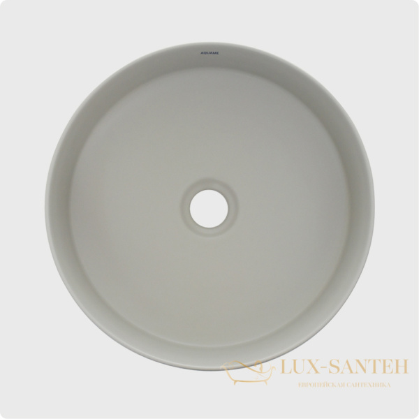 раковина накладная aquame aqm5012mfg, 355 мм, светло-серый матовый