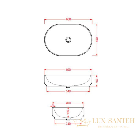 раковина artceram atelier atl002 01 00 накладная 60 см, белый глянцевый