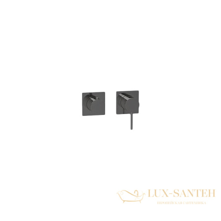 смеситель для душа встраиваемый almar modular e180191.ab, внешняя часть, на 2-3 выхода, черный хром брашированный pvd