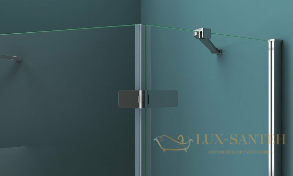душевой уголок belbagno kraft kraft-p-1-100-c-cr-r 100х100 см профиль хром, стекло прозрачное