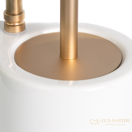 стойка stil haus hashi 972(18) h62 см: бумагодержатель/белый керамический ерш, матовое золото