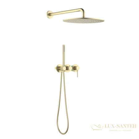 душевая система для душа встраиваемая timo saona sx-2349/17sm, золото матовое  