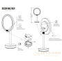 косметическое зеркало 215 мм, настольное decor walther just look plus sr 5x led, 0125400, увеличение x5, сенсорное, хром