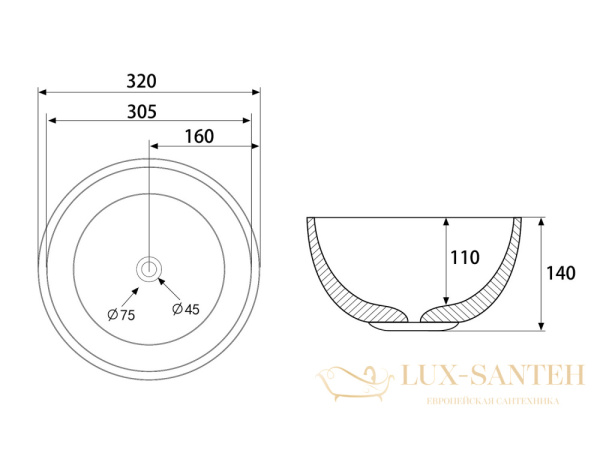 раковина накладная abber bequem ac2106rg, 32х32 см, розовое золото