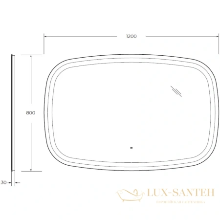 зеркало cezares molveno czr-spc-molveno-1200-800-mov 120x80 см