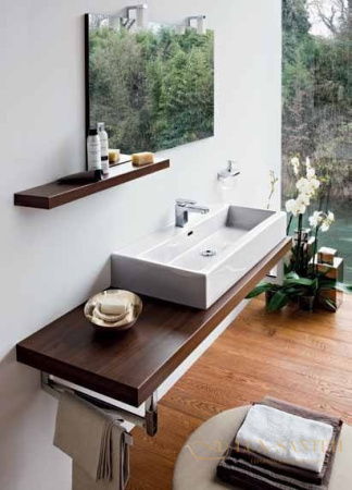 раковина laufen living 8.1843.8.000.108.1 накладная 100 см, белый глянцевый