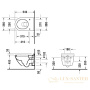 чаша подвесного унитаза duravit starck 3 2225090000, белый