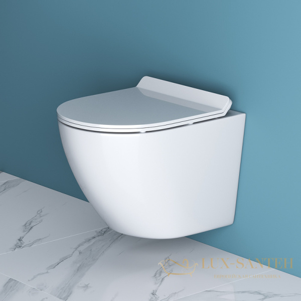 подвесной унитаз belbagno sfera-r bb046chr/bb2111sc с сиденьем микролифт, белый