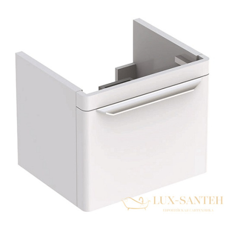 тумба под раковину geberit myday y824060000 495х430 мм, белый глянец