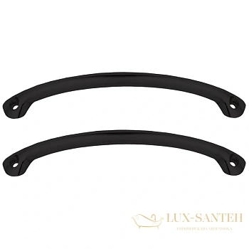 ручки dlr000011 для чугунных ванн дугообразные delice серия elite (комплект 2 шт), черный матовый