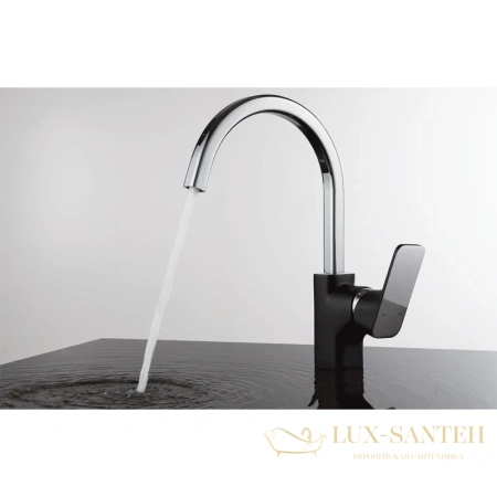 смеситель d&k berlin.technische da1432415 для кухни, хром/черный матовый