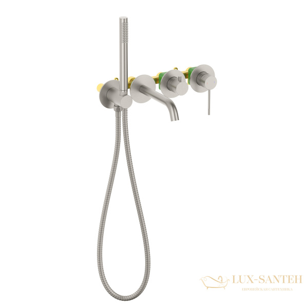 смеситель для ванны встраиваемый timo saona 2314/13ysm, никель брашированный