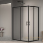 душевой уголок rgw passage 020814680-14 pa-146b 100x80, профиль черный, стекло прозрачное