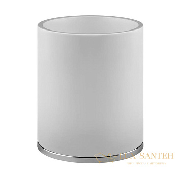 корзина для мусора gessi cono 45590.031, хром/белый