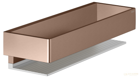 полка для душа keuco edition 11, 11158290000, золото красное шлифованное  