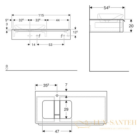 тумба под раковину geberit myday 824260000 1150х545 мм, белый глянец