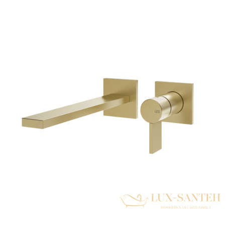 смеситель для раковины встраиваемый gessi inverso diamantato 73688.727, brass brushed pvd