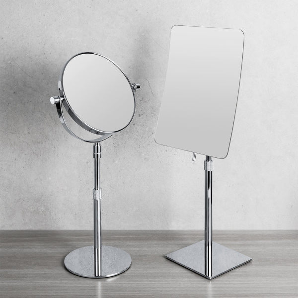 зеркало косметическое colombo design complementi b9752 настольное, хром