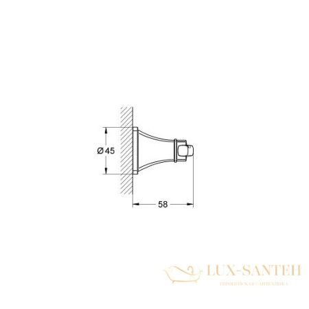 крючок grohe grandera 40631000, хром