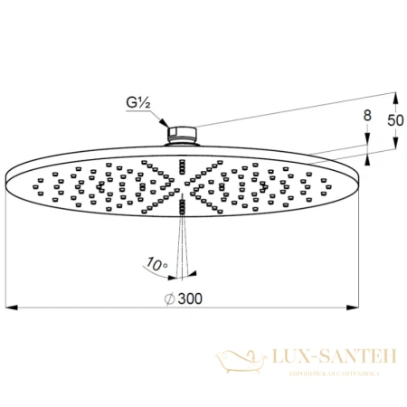 комплект для душа kludi bozz 38658n076, 7 в 1 верхний душ 300 мм золото матовое