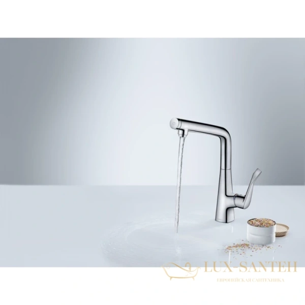 смеситель hansgrohe metris select 14883000 для кухонной мойки