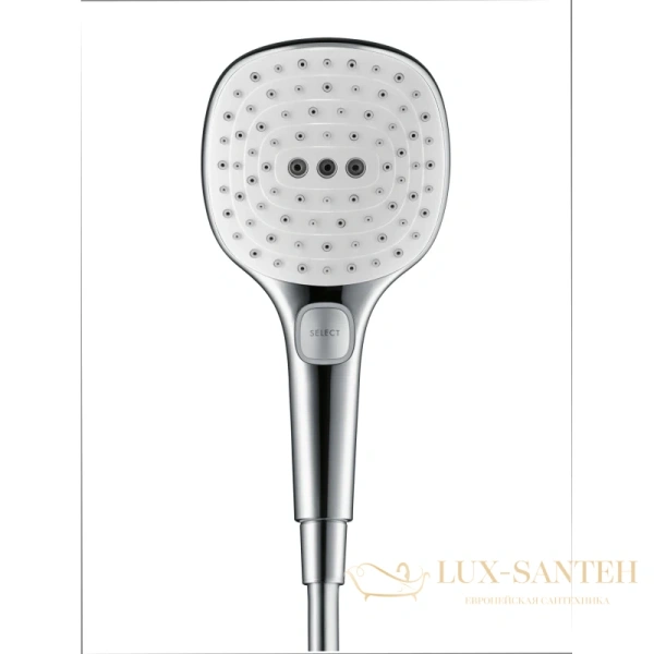 душевая стойка для ванны hansgrohe raindance select e 360 27113400 showerpipe, белый/хром