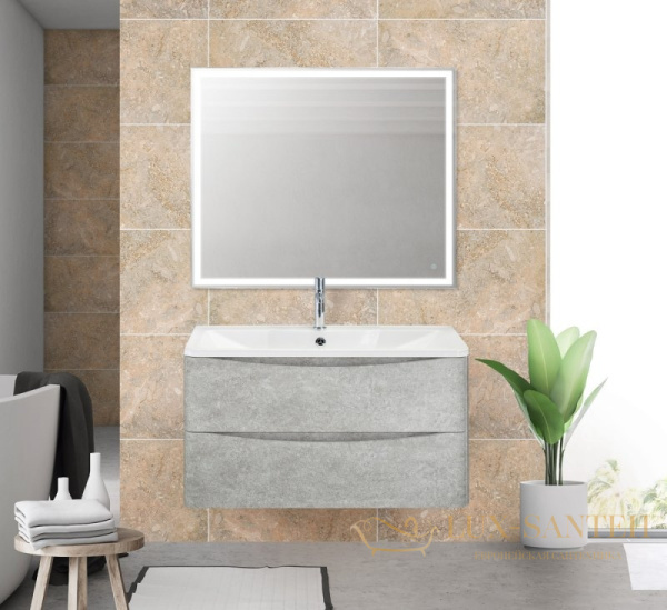 тумба под раковину belbagno acqua acqua-800-2c-so-cvg подвесная, cemento verona grigio