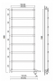 полотенцесушитель электрический margaroli sole 370-542-8 box 5423708sab, высота 138 см, ширина 57 см, хром