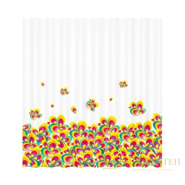 штора wasserkraft leine sc-50101 для ванной комнаты, белый, оранжевый, желтый, красный, фиолетовый