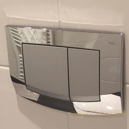 панель смыва tece teceambia 9240254, рамка хром глянцевый, клавиши хром матовый