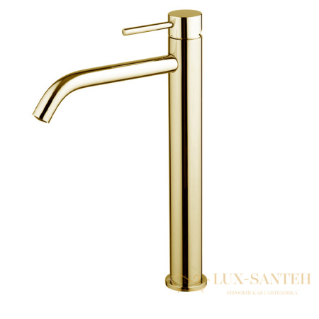 смеситель для раковины fima carlo frattini spillo up, f3031/hxsos, золото брашированное