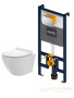 комплект aquame aqm42002cr: инсталляция с клавишей aqm4001cr, унитаз aqm2002 с быстросъемным сиденьем микролифт